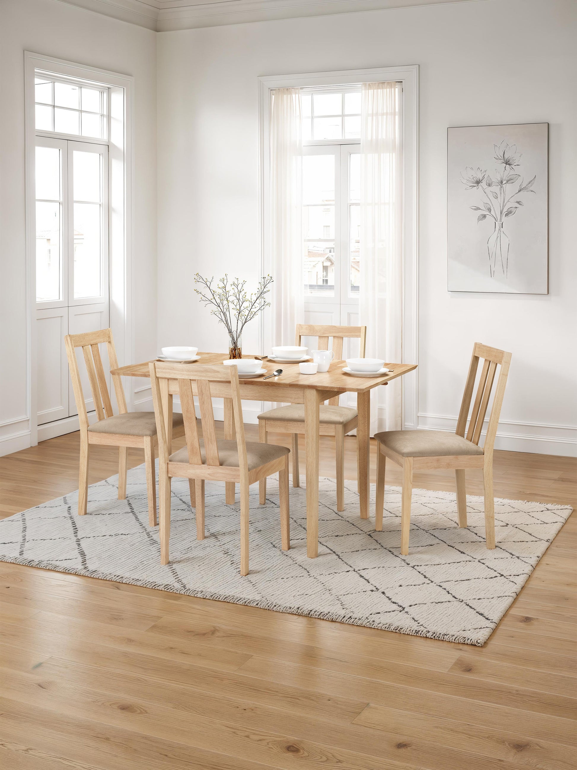 Robin Dining Table Natural Rubberwood