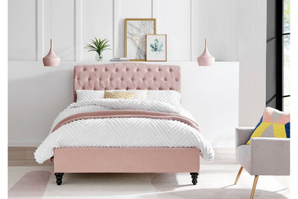 Rosa Bed Frame King Pink