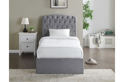 Rosa Storage Bed Frame Double Light Grey