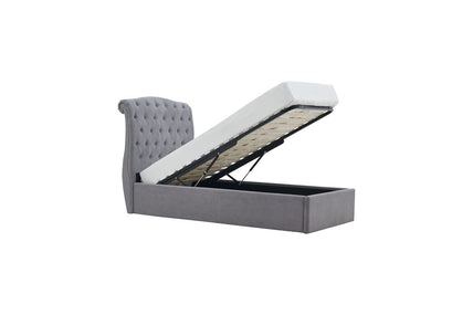 Rosa Storage Bed Frame King Light Grey