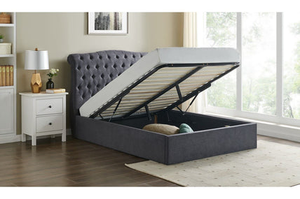 Rosa Storage Bed Frame Single Dark Grey