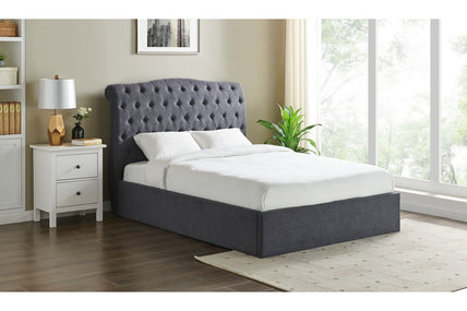 Rosa Storage Bed Frame Single Dark Grey