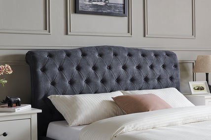 Rosa Bed Frame King Dark Grey