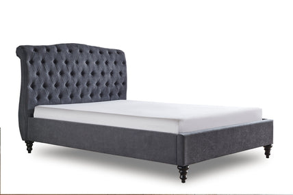 Rosa Bed Frame King Dark Grey