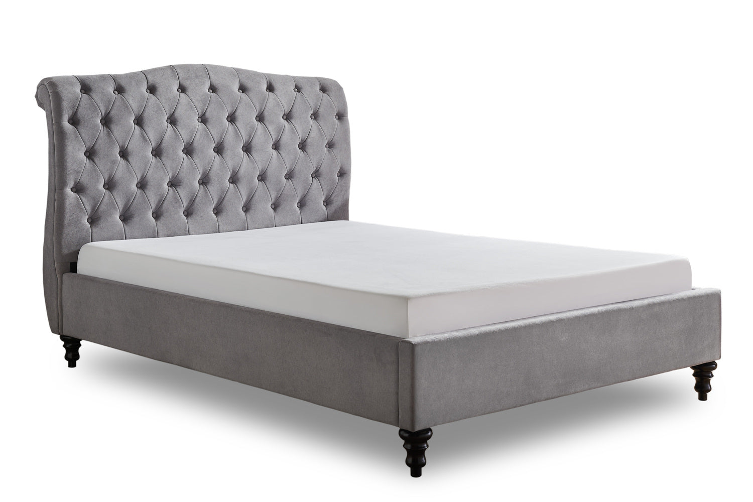 Rosa Bed Frame King Light Grey