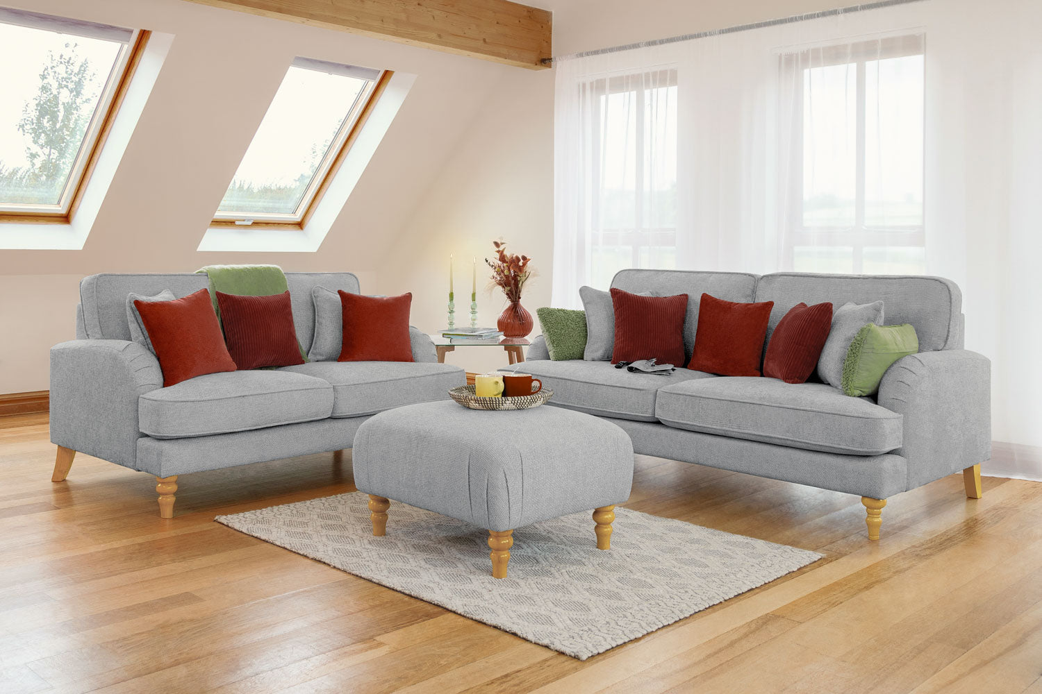 Rupert Sofa Grey 3+2 Set