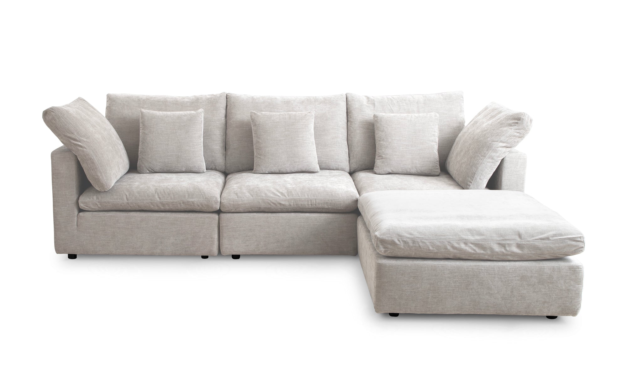 Lotus Feather Sofa Beige Modular Corner