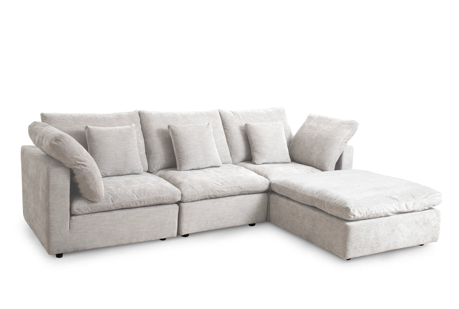 Lotus Feather Sofa Beige Modular Corner