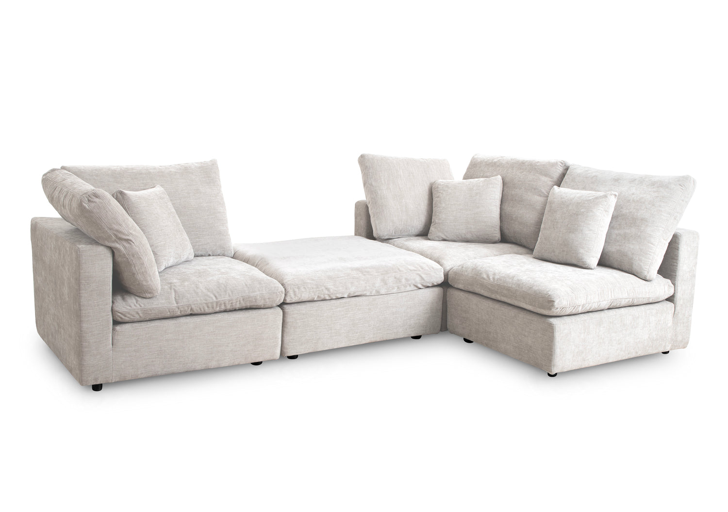 Lotus Feather Sofa Beige Modular Corner