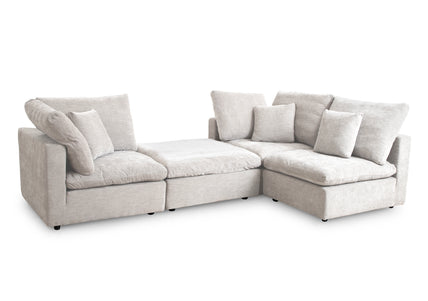 Lotus Feather Sofa Beige Modular Corner