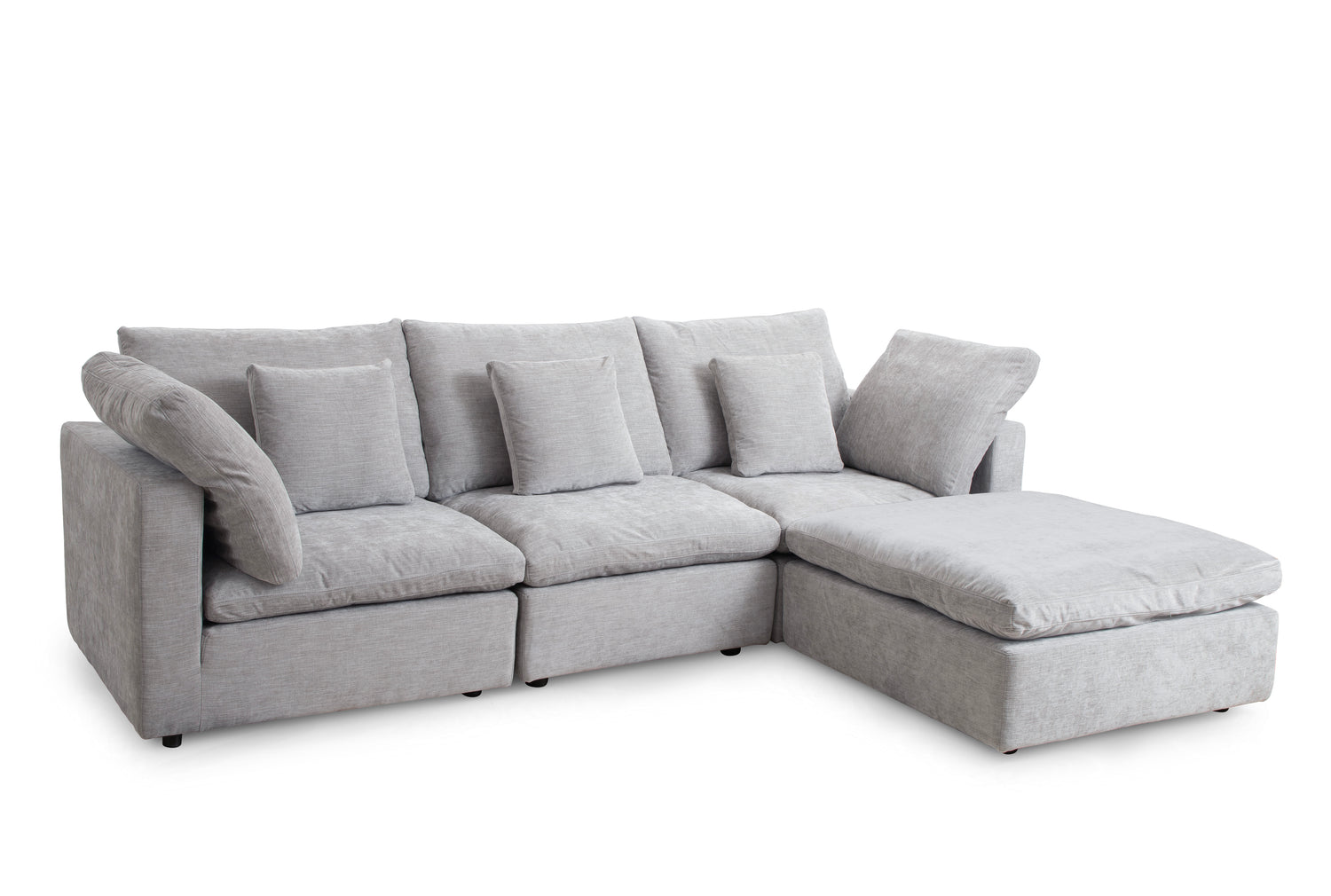Lotus Feather Sofa Grey Modular Corner