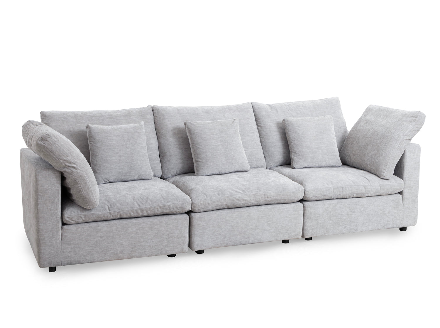 Lotus Feather Sofa Grey Modular Corner