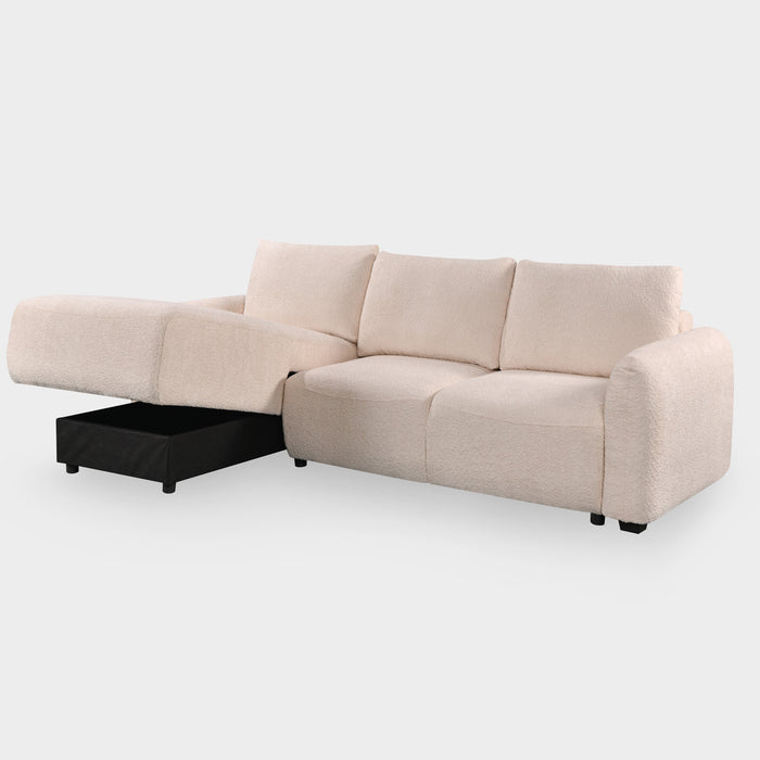 Sage Sofa Bed Left Hand Facing Corner Beige