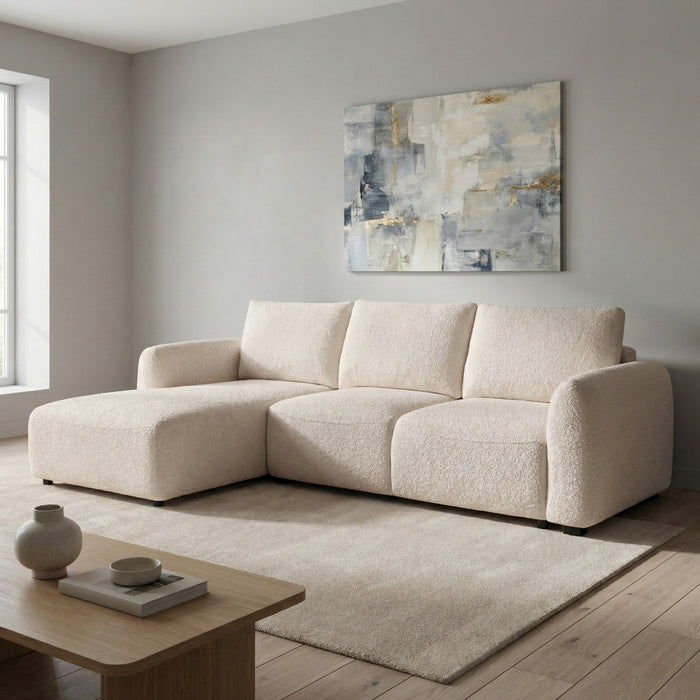 Sage Sofa Bed Left Hand Facing Corner Beige