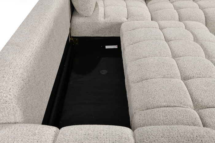 Noelle Sofabed Light Grey Right Hand Facing Corner