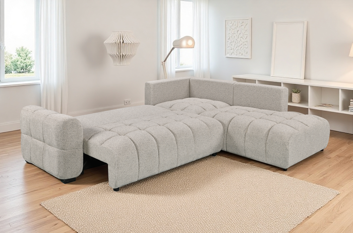 Noelle Sofabed Light Grey Right Hand Facing Corner