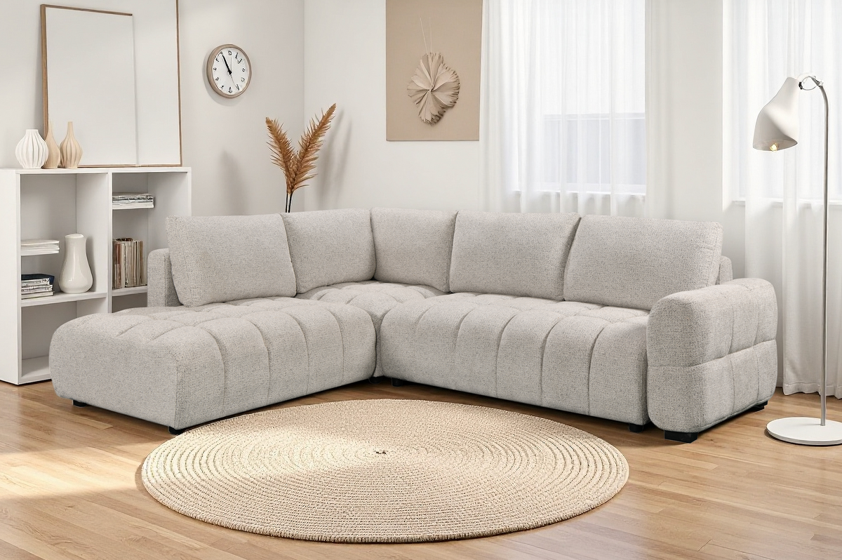 Noelle Sofabed Light Grey Left Hand Facing Corner