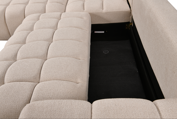 Noelle Sofabed Beige Left Hand Facing Corner