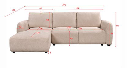 Sage Sofa Bed Right Hand Facing Corner Graphite