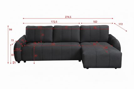 Evara Sofa Bed Universal Corner Beige