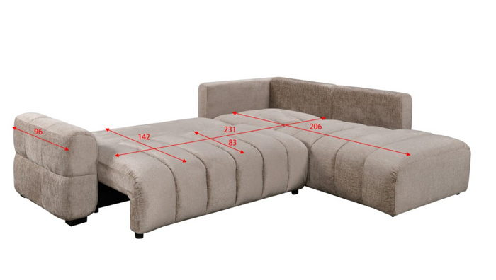 Oren Sofa Left Hand Facing Corner Mushroom