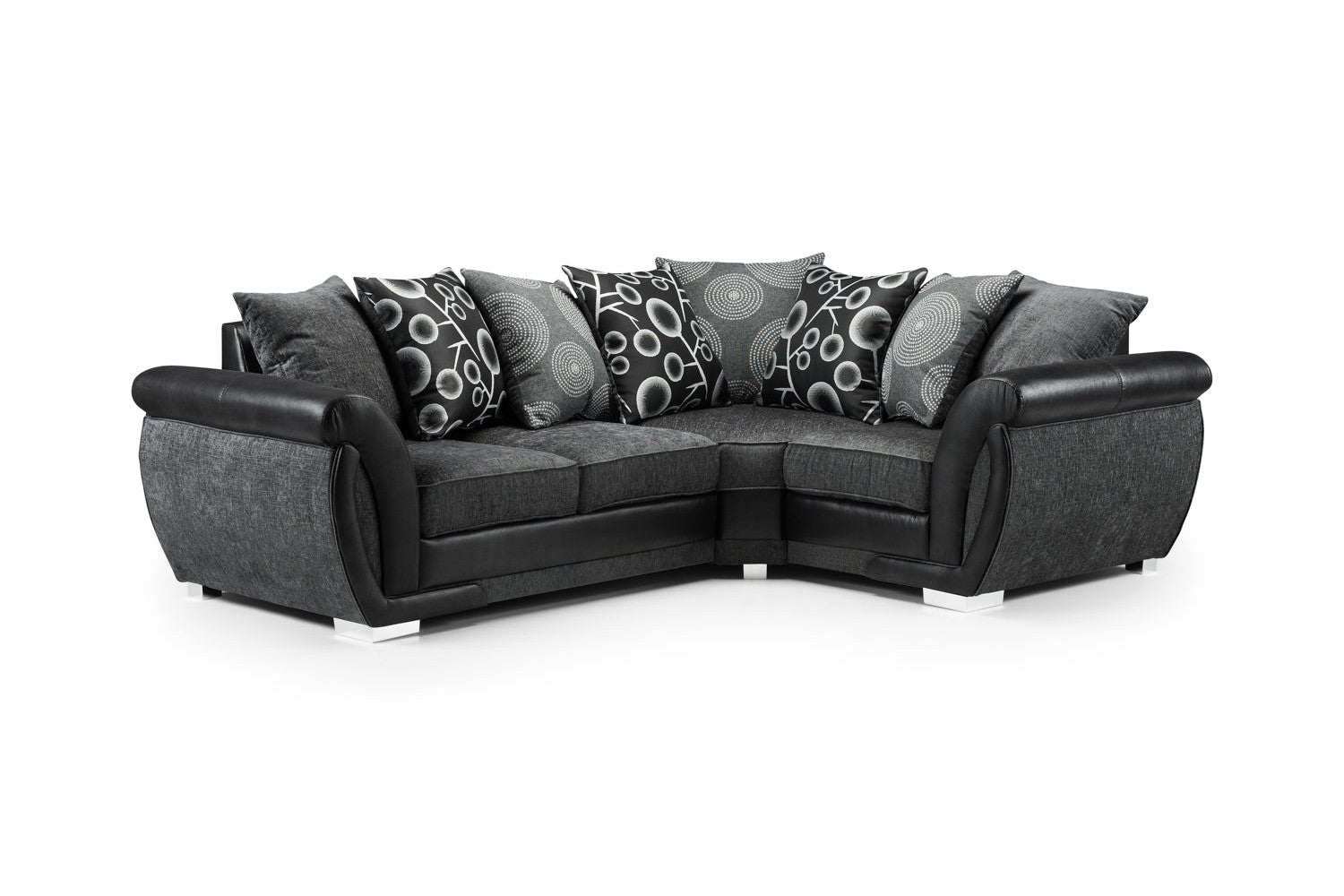 Shannon Sofa Black/Grey Right Hand Facing Corner