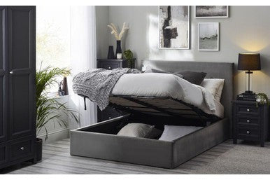 Shoreditch Bed Frame King Slate Grey Ottoman