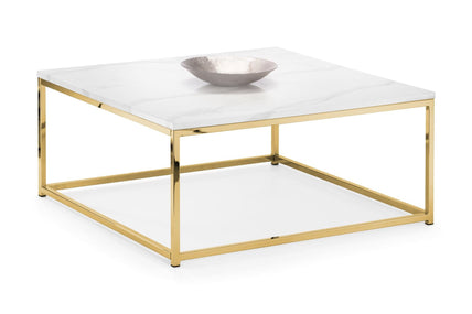 Skye Coffee Table White Marble/Gold