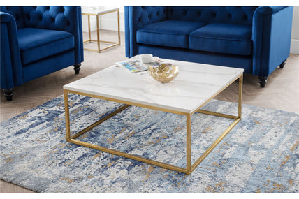 Skye Coffee Table White Marble/Gold