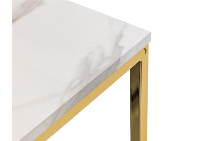 Skye Dining Table White Marble/Gold