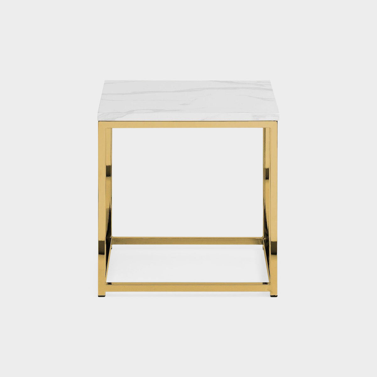Skye Lamp Table White Marble/Gold