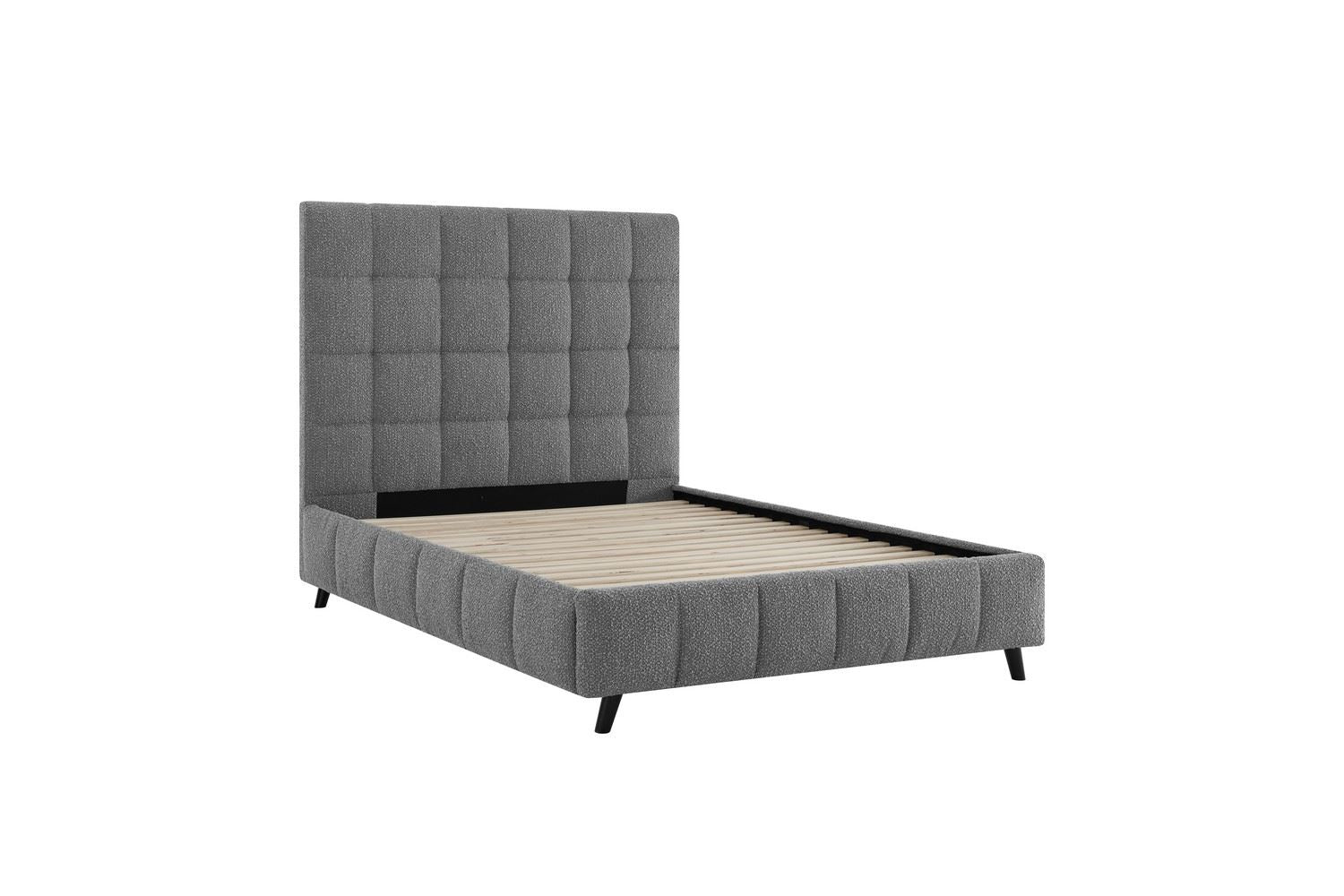 Starla Bed Frame Double Grey Boucle