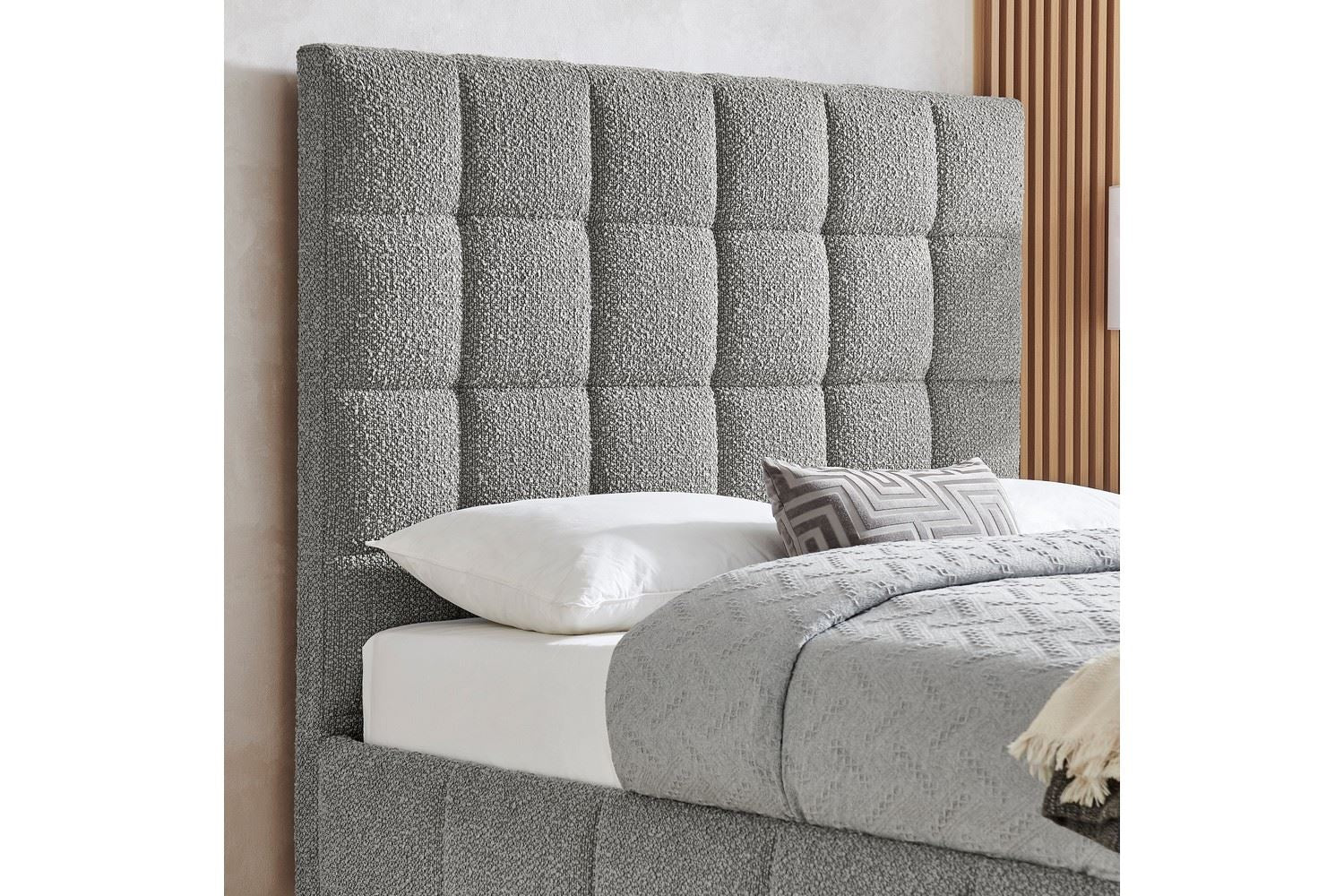 Starla Bed Frame Double Grey Boucle