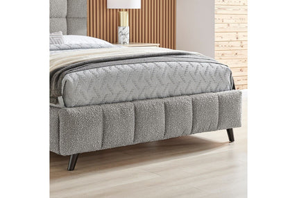 Starla Bed Frame Double Grey Boucle