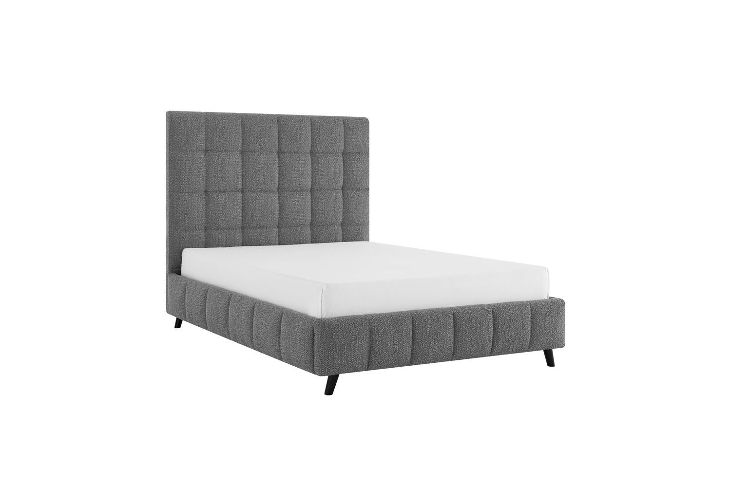 Starla Bed Frame Double Grey Boucle