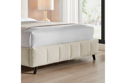 Starla Bed Frame Double Ivory Boucle