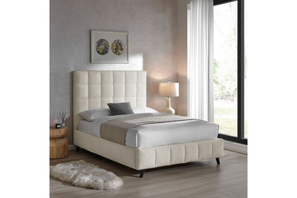 Starla Bed Frame Double Ivory Boucle