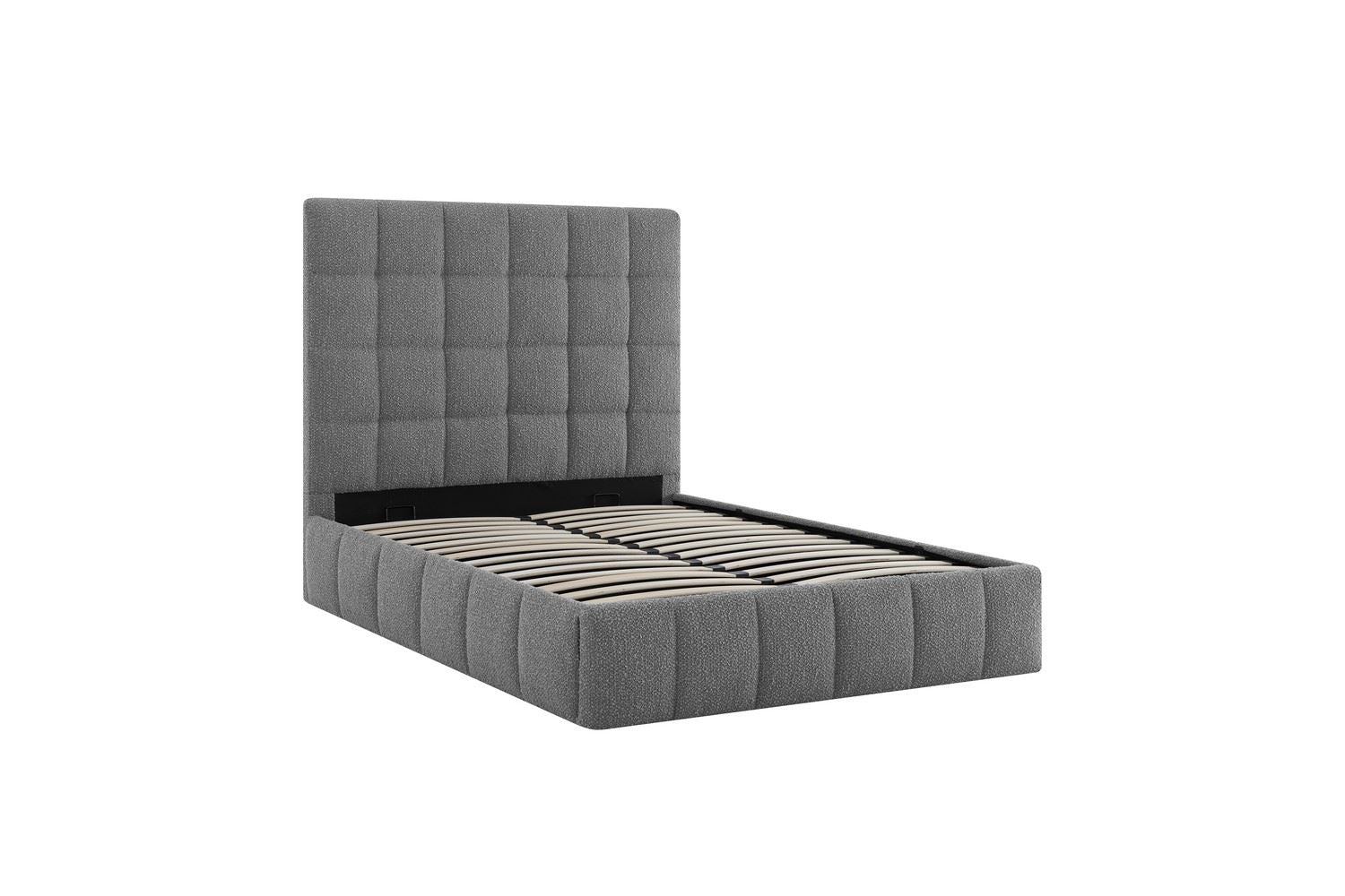 Starla Storage Bed Frame Double Grey Boucle