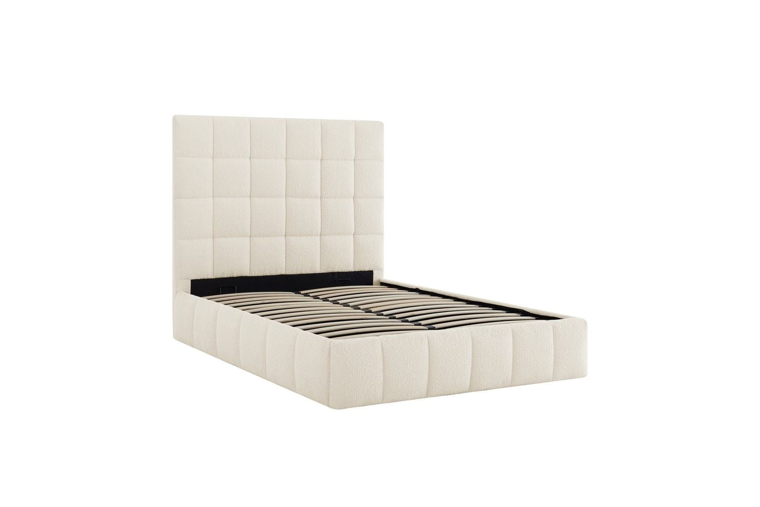 Starla Storage Bed Frame Double Ivory Boucle