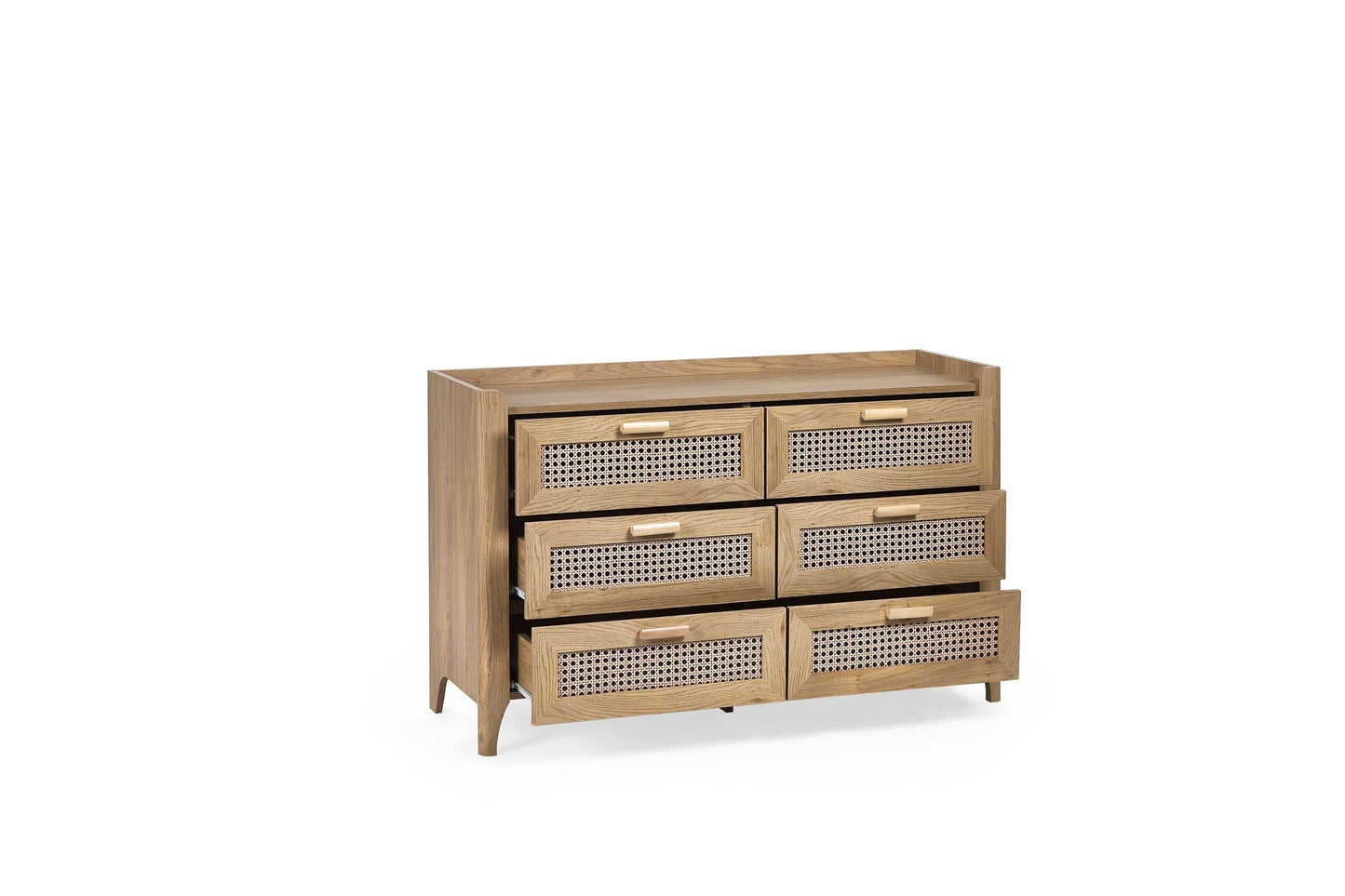 Sunny Chest Oak 6 Drawer Wide