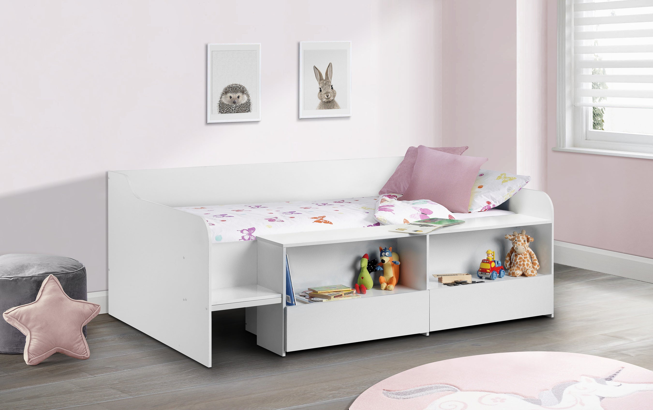 Sunny Low Sleeper Bed Pure White