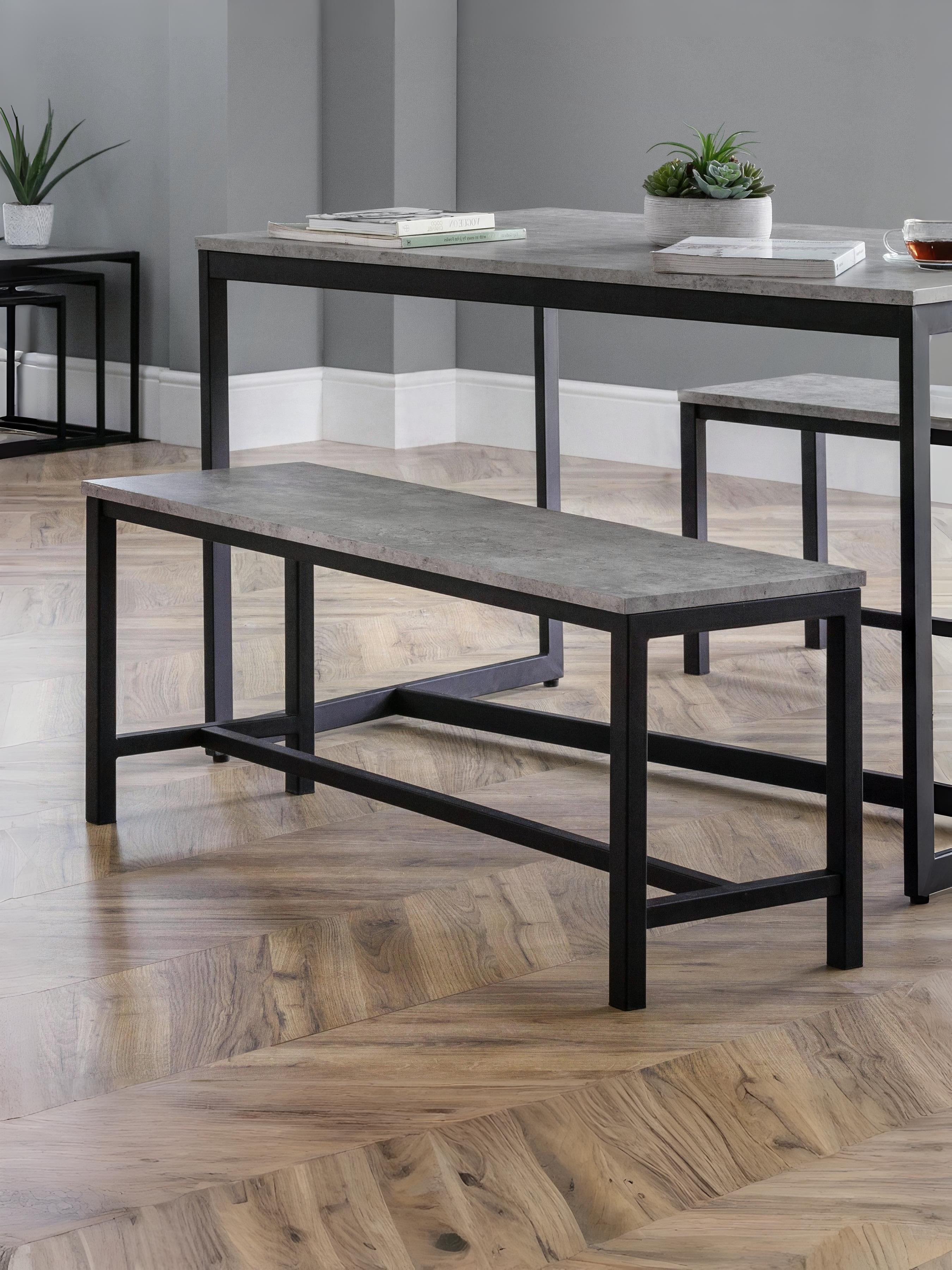 Tala Concrete Bench Concrete/Black