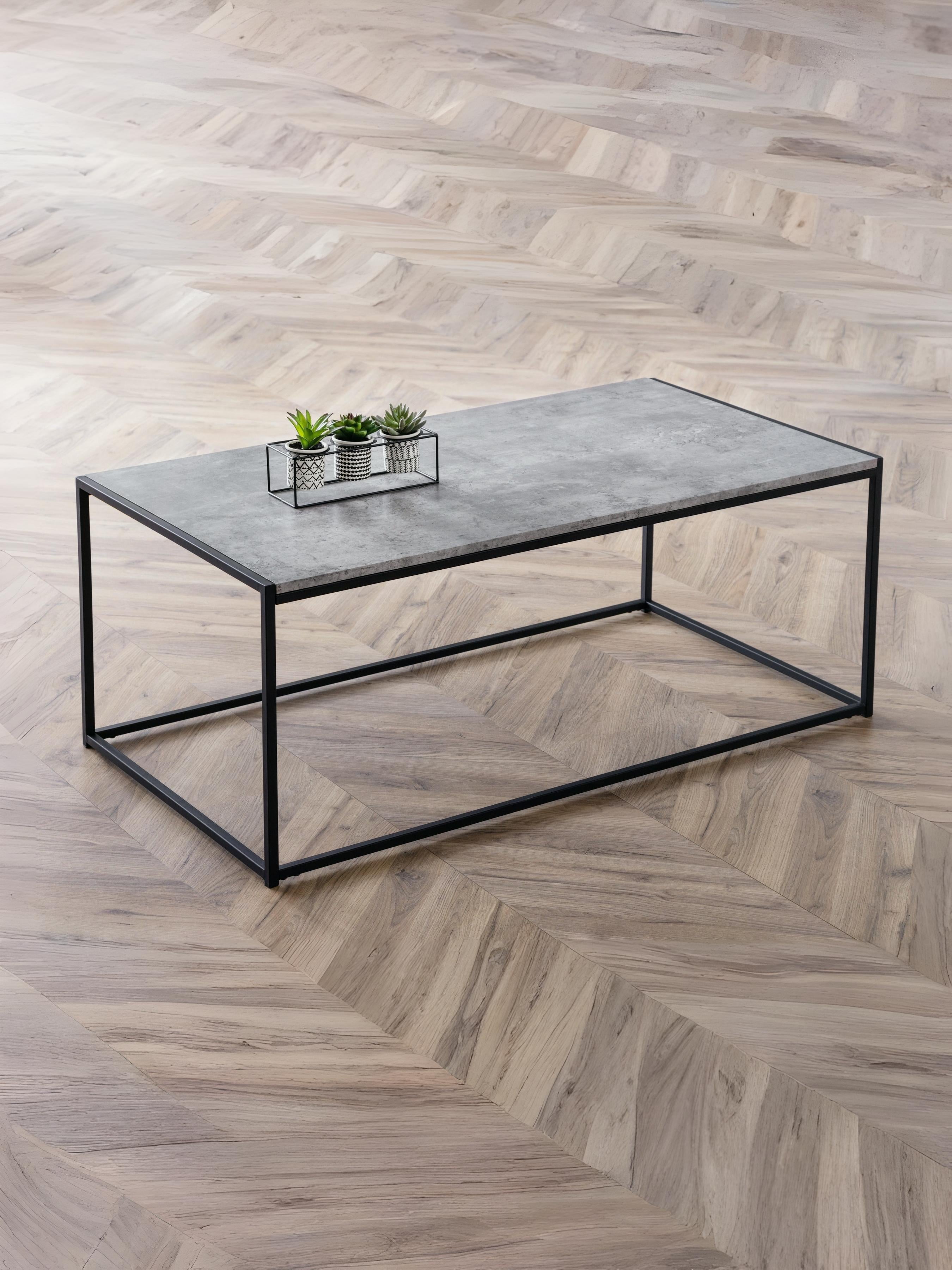 Tala Concrete Coffee Table Concrete/Black
