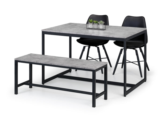 Tala Concrete Dining Table Concrete/Black