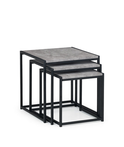 Tala Concrete Nest Of 3 Tables Concrete/Black