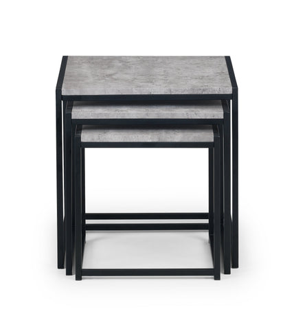 Tala Concrete Nest Of 3 Tables Concrete/Black