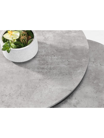 Tala Concrete Round Nesting Coffee Table Concrete/Black