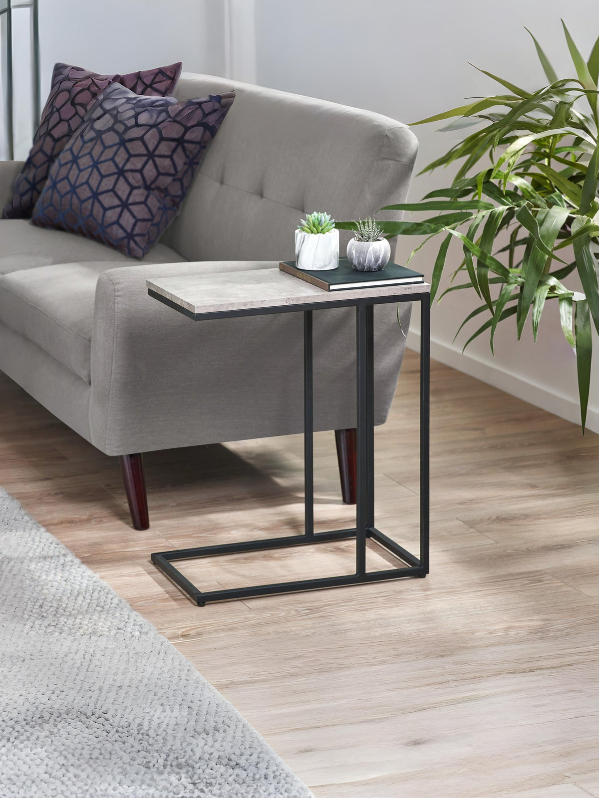 Tala Drinks Table Concrete/Black
