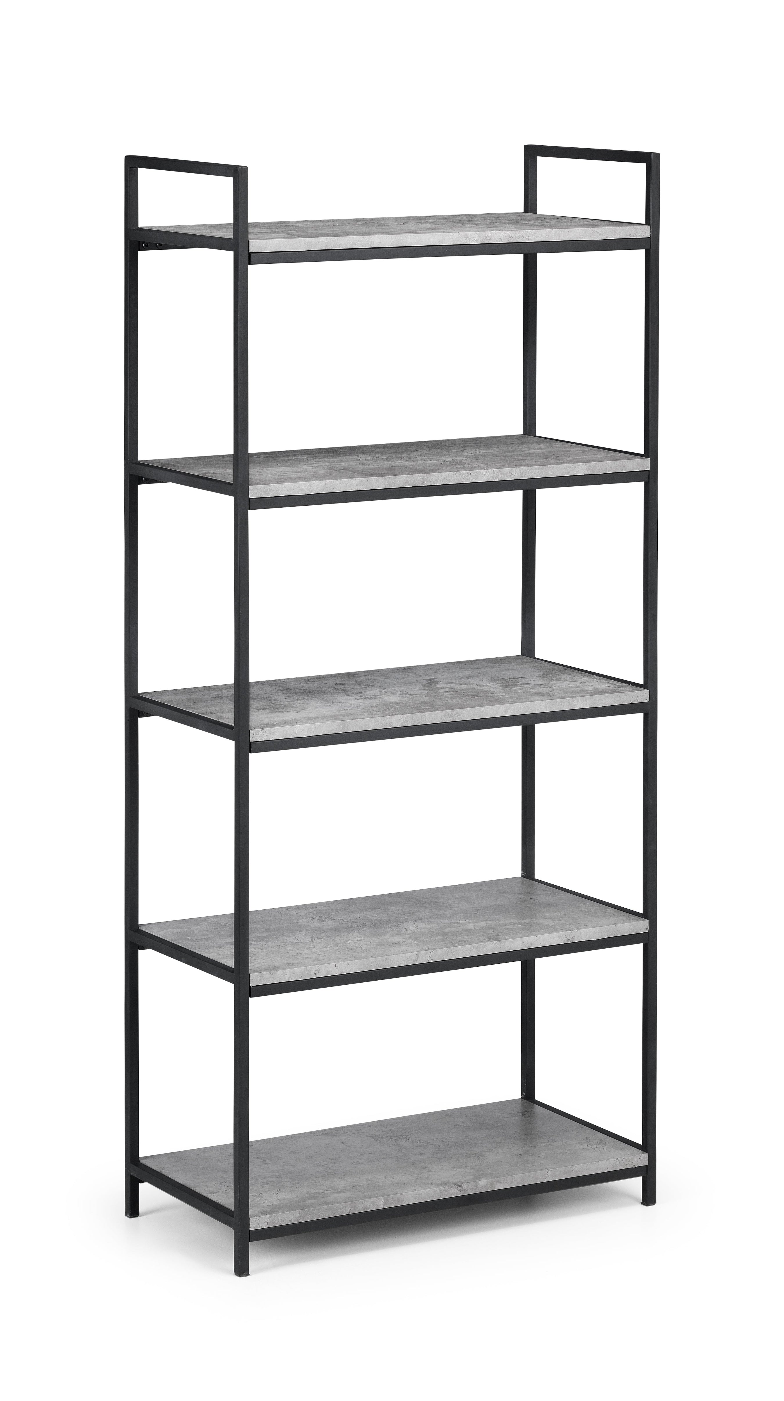 Tala Tall Concrete Bookcase Concrete/Black