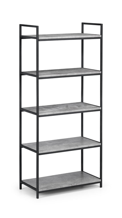 Tala Tall Concrete Bookcase Concrete/Black